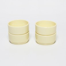 Awakensense 馬卡龍醬料碗, 4個, 奶油米色