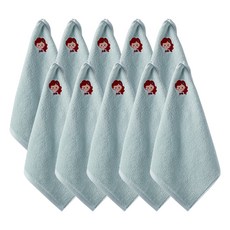 From Cotton 30支純棉公主刺繡掛環毛巾, 10個, 薄荷綠