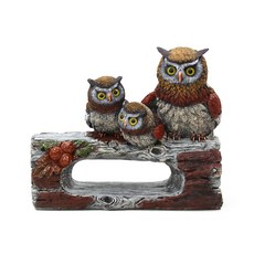 原木貓頭鷹置物架裝飾模型 katl018, 混色