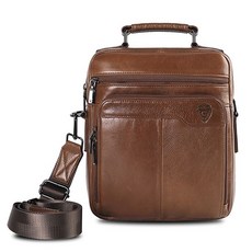 CAPACCI 男士皮革斜背包 CCI0002, 淺棕色