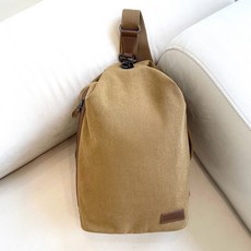 FROM HEAVEN 後揹包 帆布單肩包 斜揹包 H840, 棕褐色