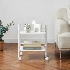 Modern House 層架金屬推車, 白色, 2層