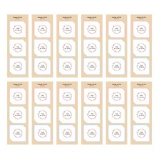 留言卡3件組 46-0602, E 花朵, 12套