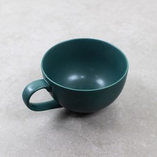 Dalsogum 陶瓷拿鐵杯 咖啡馬克杯 350ml, 1個, 藍綠色