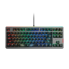 MiCRONiCS WARP MANIC軸 RGB 電競機械式有線無數字鍵鍵盤, 金屬灰, WARP WK-4, 無數字鍵