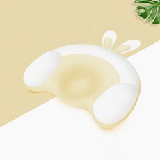 孩童用頭部調整兔子造型枕墊, 1個, 黃色