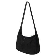 米納布 瑪格麗特 麂皮 斜背包 MMGFMBC102, 黑色