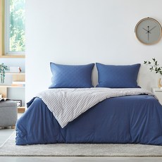 Modern House 純棉溫控60支高密度鋪棉被, 海軍藍