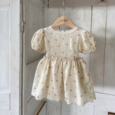 I am bebe 女童碎花蓬蓬袖洋裝