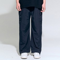 Cramp 男士大尺碼俱樂部尼龍寬版工裝褲