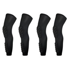 마켓A 무릎 정강이 다리 보호대 블랙 4p, 2세트