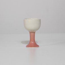 달소금 국산 도자기 손잡이 술잔, 마블핑크, 1개