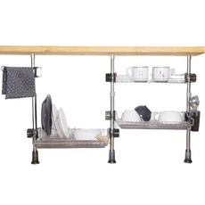 頂天立地3層餐具瀝水架, 單色