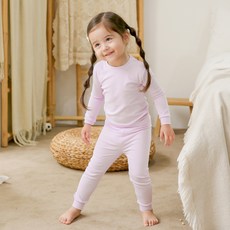 배냇베이비 아동용 데일리 솔리드 긴팔 실내복 상하의 세트