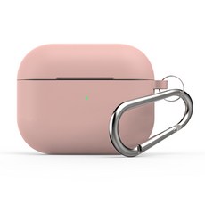 Electro Apple AirPods 3代 矽膠鑰匙圈保護殼, 淺粉色, A3SKC-LP