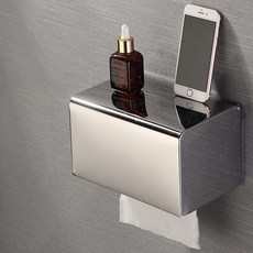 AHOYE 壁掛不鏽鋼兩用防水衛生紙盒, 1個, 不鏽鋼色