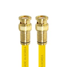 Soltop 韓國製 金色 BNC to BNC TV 同軸電纜 黃色, SOLTOP-610