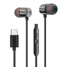 SMARTEK Type-C 有線耳機, STE-C100, 黑色