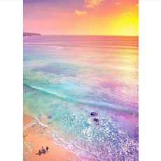 Daysoy 彩色海洋 鑽石十字繡 DIY套組 30 x 40 cm, NO 22