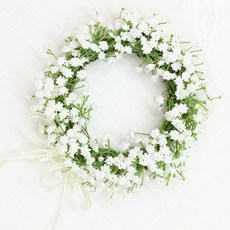 Garden in the City 迷你滿天星花圈, 白色