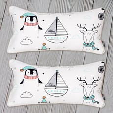 wisemama 印花純棉超細纖維枕頭 2入, 托尼