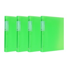 ECO Chungwoon 環式透明文件夾 A4 20p, 淺綠色, 4個