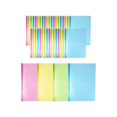 ibis 圓角拉桿夾 彩色左翻式 4色 x 10入組 11846, 混色, 1套