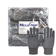 MEGA GRIP 聚酯纖維內層手套 L, 灰色, 30個