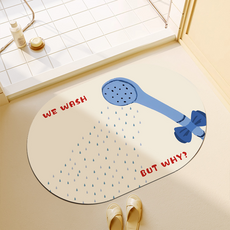 에스제이제인 두꺼운 미끄럼 방지 욕실 도어 발매트, TYPE 1