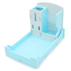 Wide 組裝式自動餵食器 + 便盆 + 濾網套組, 天藍色, 1套