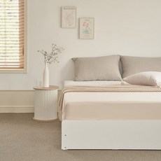 퍼리든 엔클라 무헤드 3단 서랍 침대 매트리스 세트, 화이트