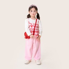 MellyCoco 兒童愛心馬甲背心上下衣套裝 MLJ424