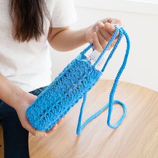 Knit Love 瓶套編織DIY套組, 1套, 1828 藍色(織線)