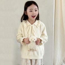 Yubli女童款Katada荷葉邊帶子針織衫