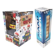 agaplus 旋律海盜輪盤遊戲+木疊層積木高端型, 混色