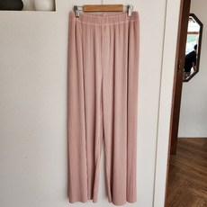 디아미뇽 여성용 위즈 플리츠 와이드 밴딩 팬츠