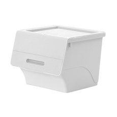 블럭마트 전면 개방 플립 보관함, 화이트, 1개