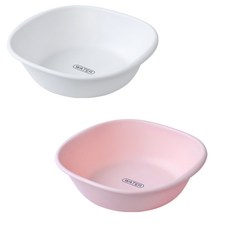 MONACO OLIVE La Pastel 方形臉盆 2件組 中型, 1套, 白色, 粉紅色