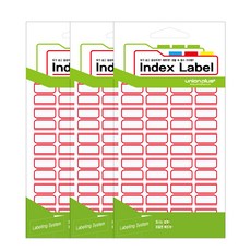 Union Plus 一般標籤貼紙 UL-2101 23 x 23mm, 20個裝, 紅色, 3個