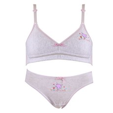 CL STORY 女童發育期第2階段印花內衣+內褲