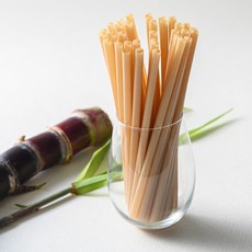 renouvo 環保甘蔗吸管 平口 杯飲使用 210 x 8mm, 1個, 100個裝