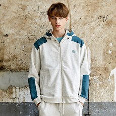 CUSTOMUS 男款梭織拼色運動環形刺繡連帽外套 CFS23FKHJ901