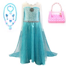 Nrkiz 女童 Wow Kids 花朵網紗連衣裙+4件首飾+公主包套裝