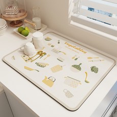 TheInHome 廚房碗盤乾燥珪藻土墊 單層, K 款式11