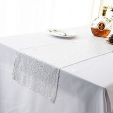 Safetop 派對用品桌旗, 10 白色, 30 x 180 cm