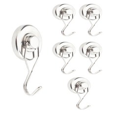 DOSell 360度旋轉式磁鐵掛鉤 20mm, 銀色, 6個
