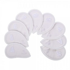 뉴즐 더블사이드 넘버 아이언 커버 9종 세트, 화이트