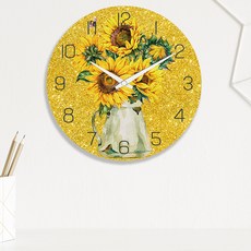 Märchenmond 無噪音向日葵室內掛鐘 MSF 40公分, 混合色(MSF35)