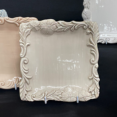 ELIOS My Flower 正方形 麵包盤 B型 3511, 奶油色, 1個