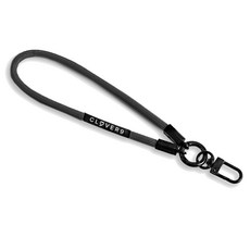 CLOVER9 手機手腕掛繩 握把繩, 黑色, 1個